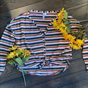 Rainbow Striped Top🌻🌈